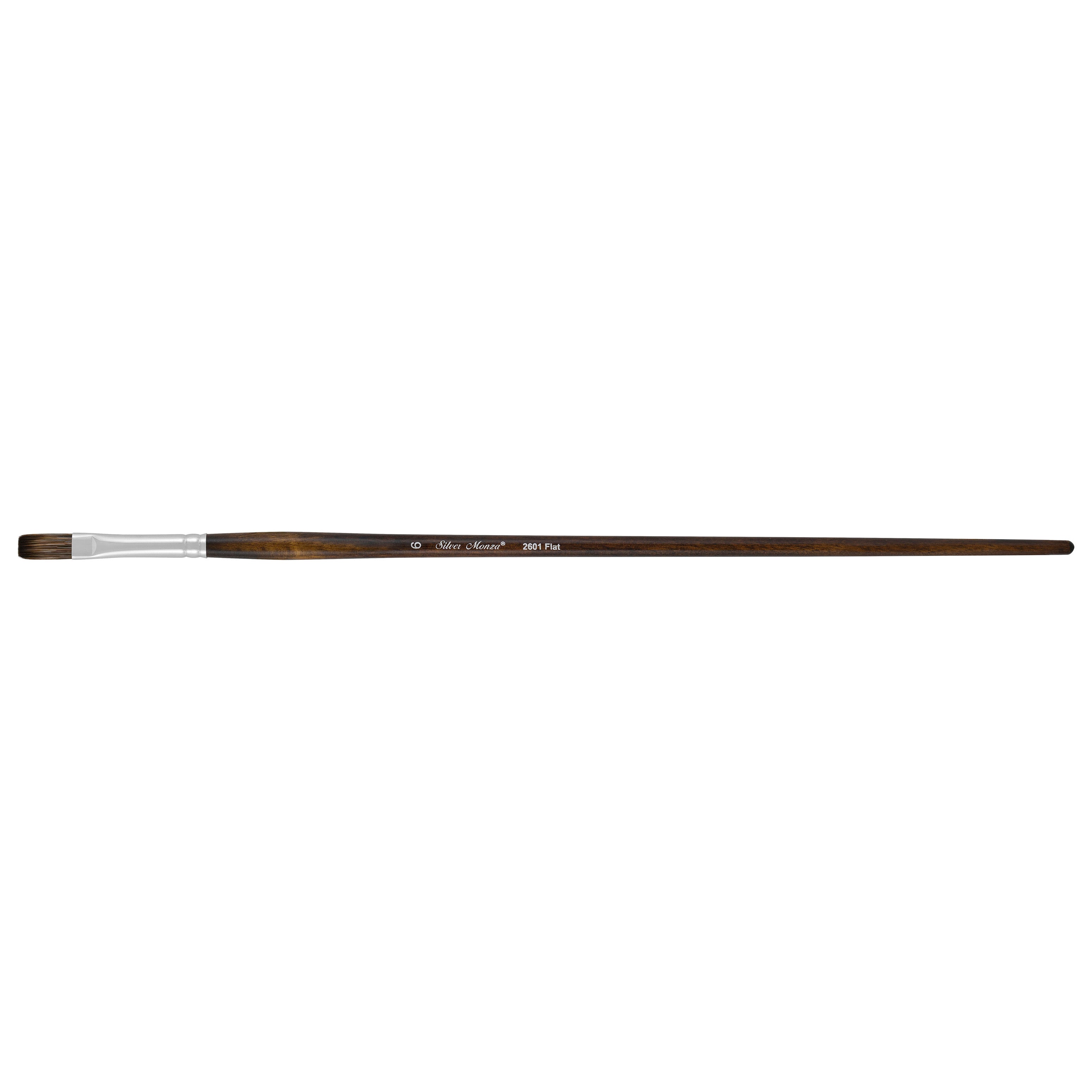 Monza® Flat Paintbrush | Long Handle | 2601 - Size 6
