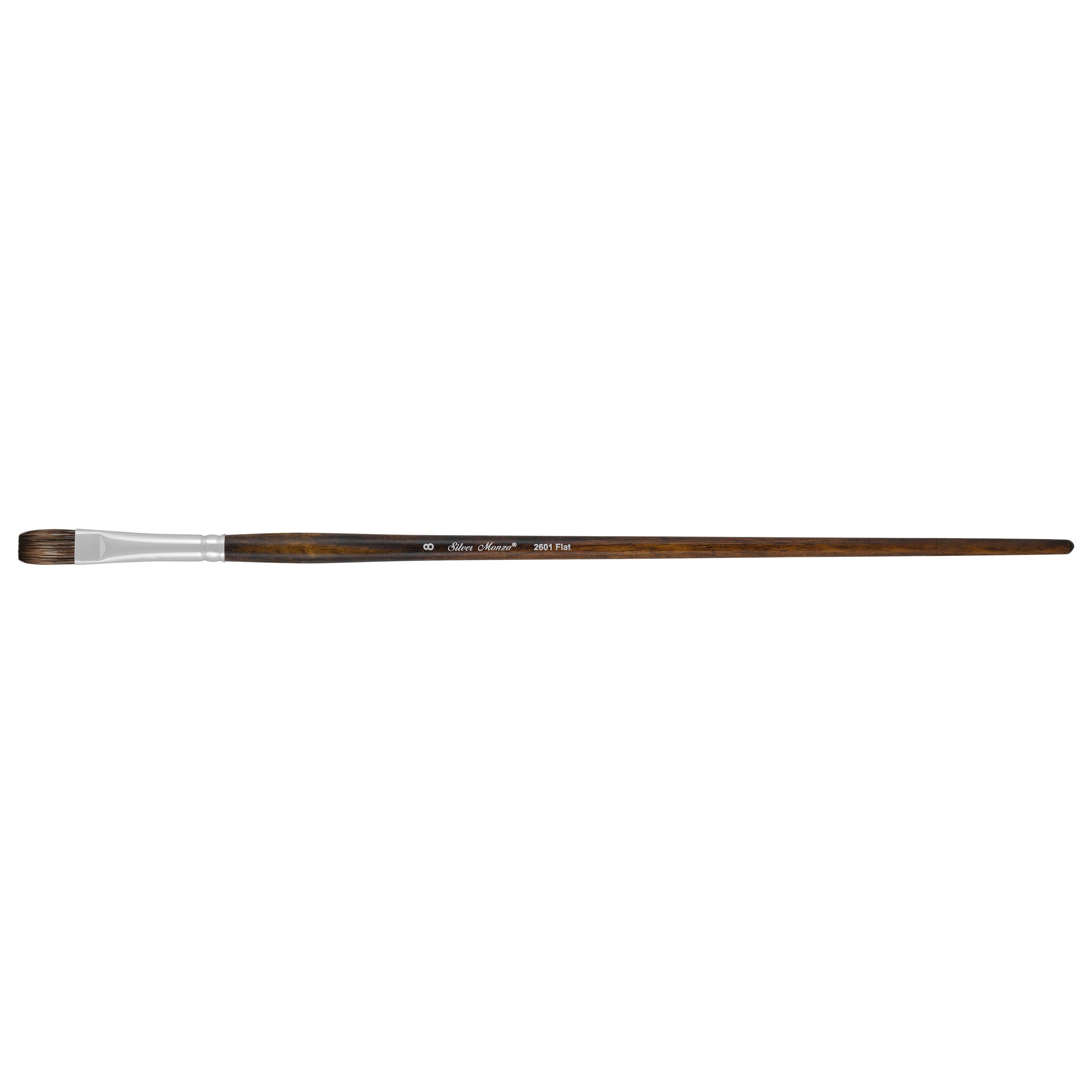 Monza® Flat Paintbrush | Long Handle | 2601 - Size 8