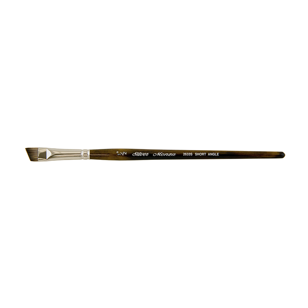 Monza® Short Angle Paintbrush | Short Handle | 2633S - Size 1/2 Inch