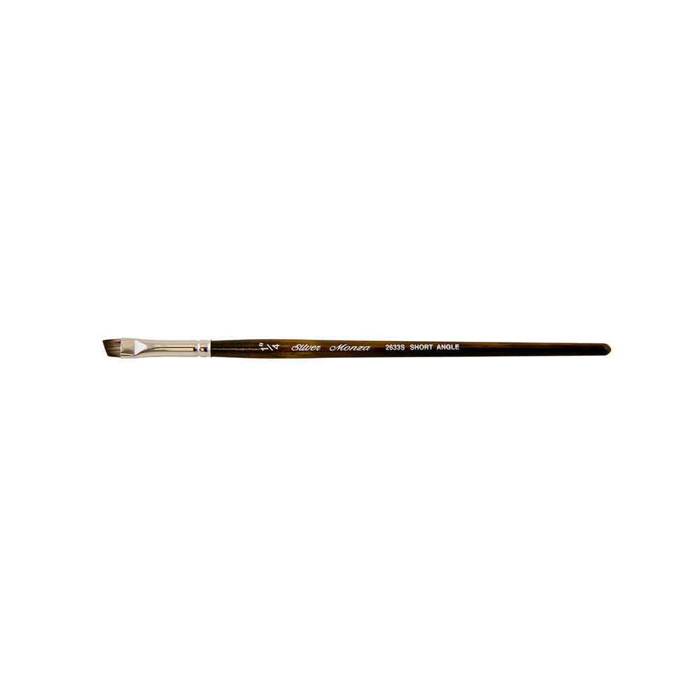 Monza® Short Angle Paintbrush | Short Handle | 2633S - Size 1/4 Inch