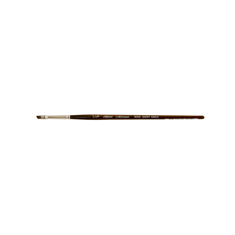 Monza® Short Angle Paintbrush | Short Handle | 2633S - Size 1/8 Inch