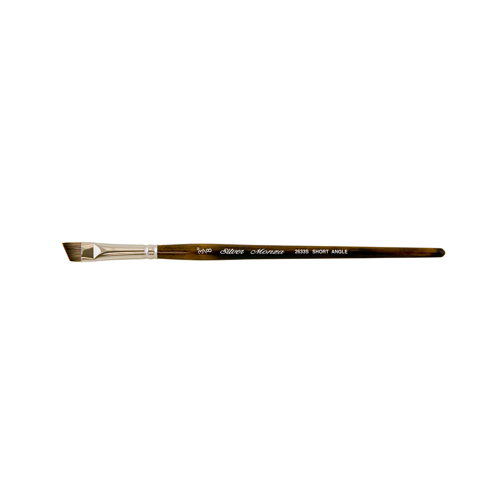 Monza® Short Angle Paintbrush | Short Handle | 2633S - Size 3/8 Inch