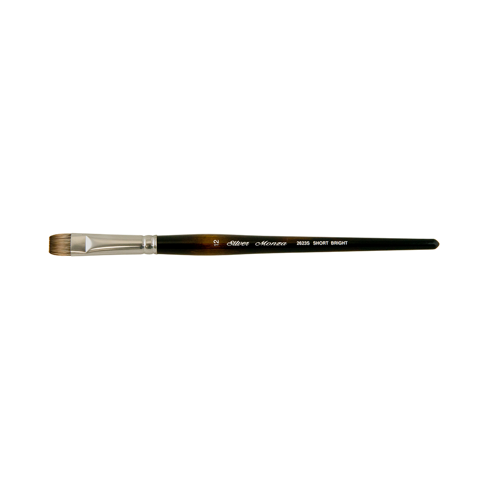 Monza® Short Bright Paintbrush | Short Handle | 2623S - Size 12