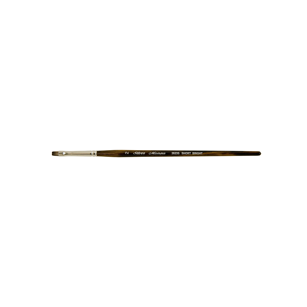 Monza® Short Bright Paintbrush | Short Handle | 2623S - Size 2