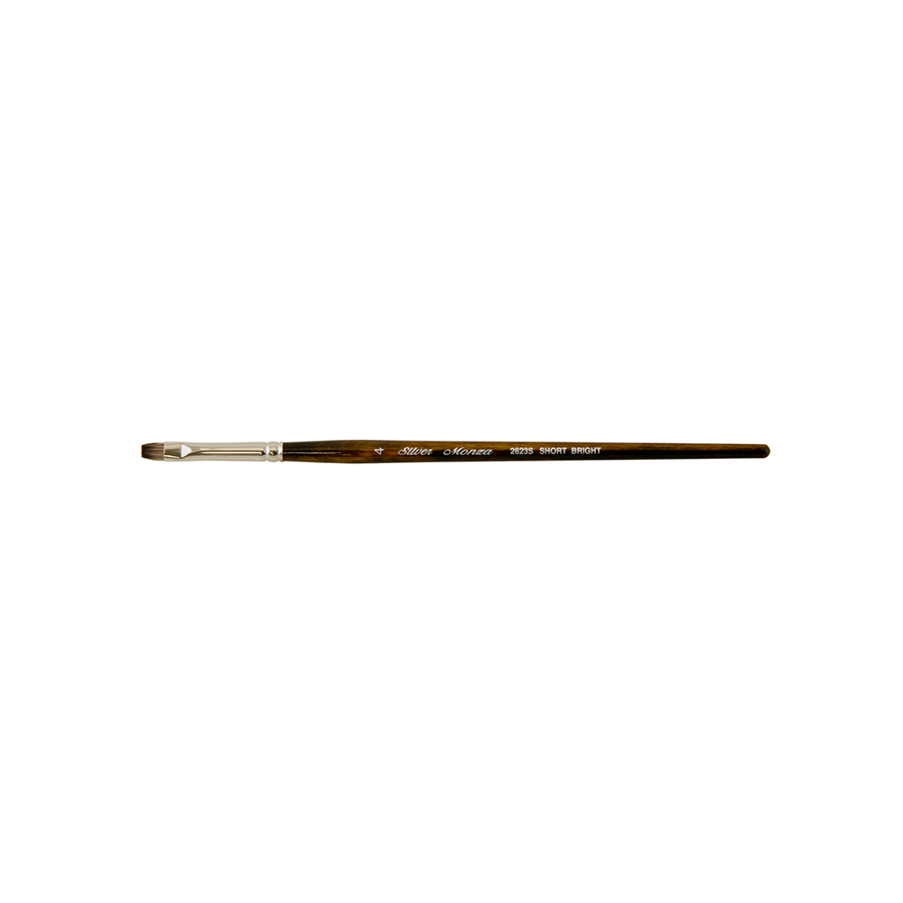 Monza® Short Bright Paintbrush | Short Handle | 2623S - Size 4