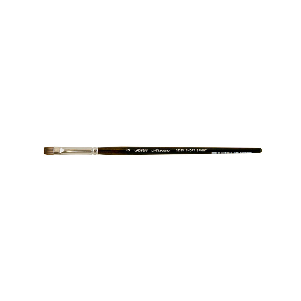 Monza® Short Bright Paintbrush | Short Handle | 2623S - Size 6