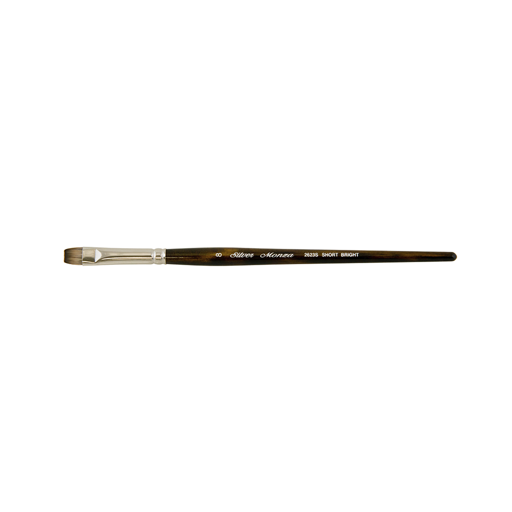 Monza® Short Bright Paintbrush | Short Handle | 2623S - Size 8