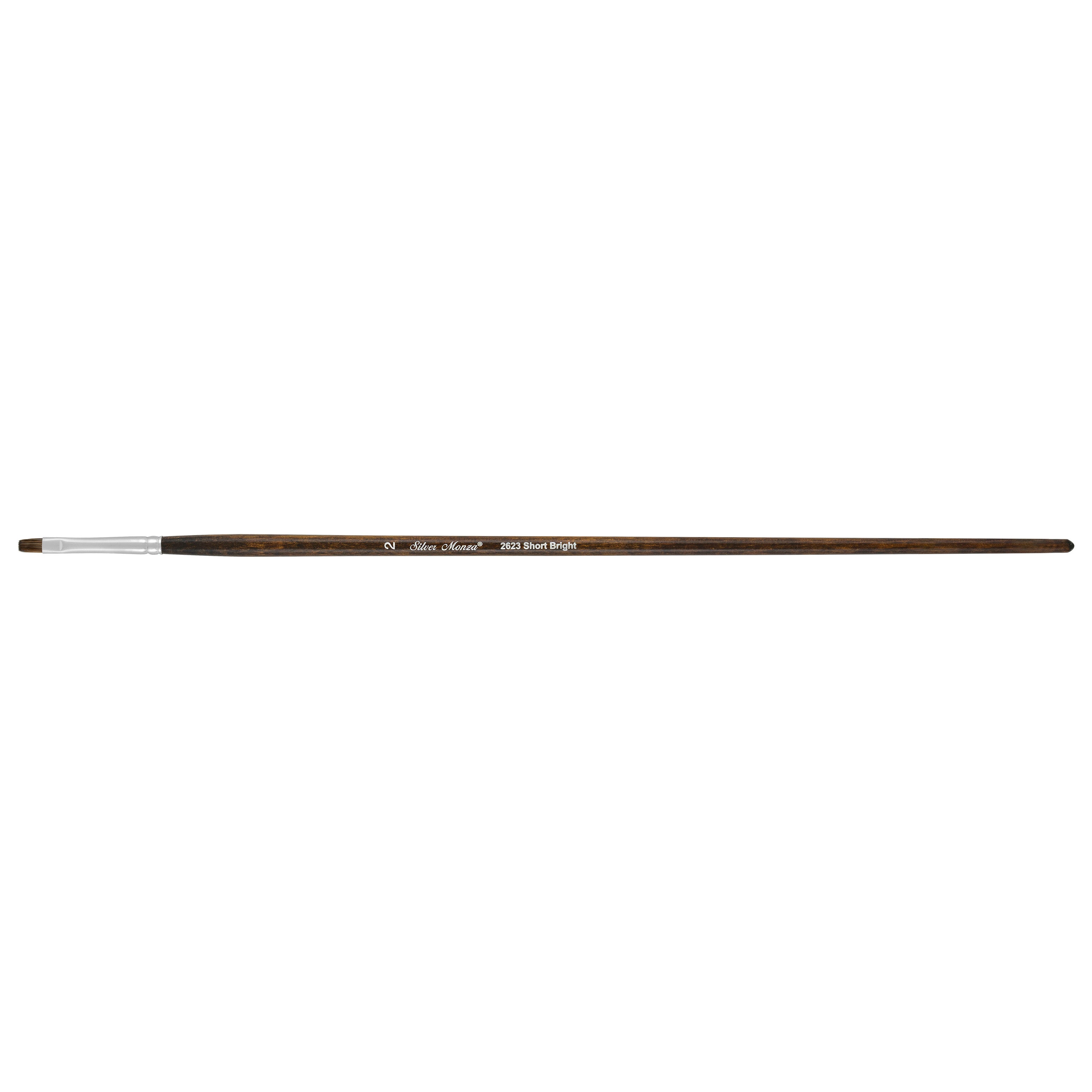 Monza® Short Bright Paintbrush | Long Handle | 2623 - Size 2