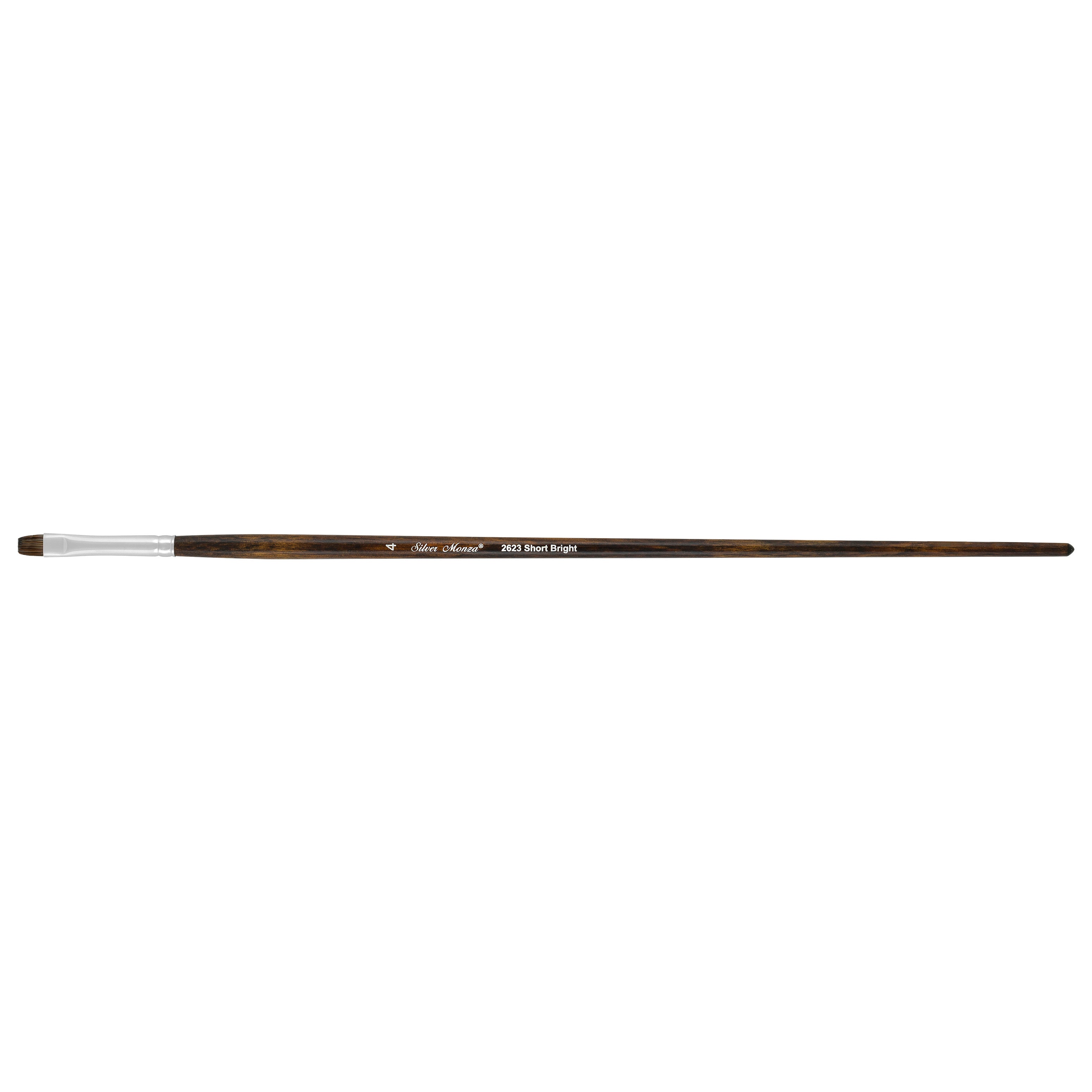 Monza® Short Bright Paintbrush | Long Handle | 2623 - Size 4
