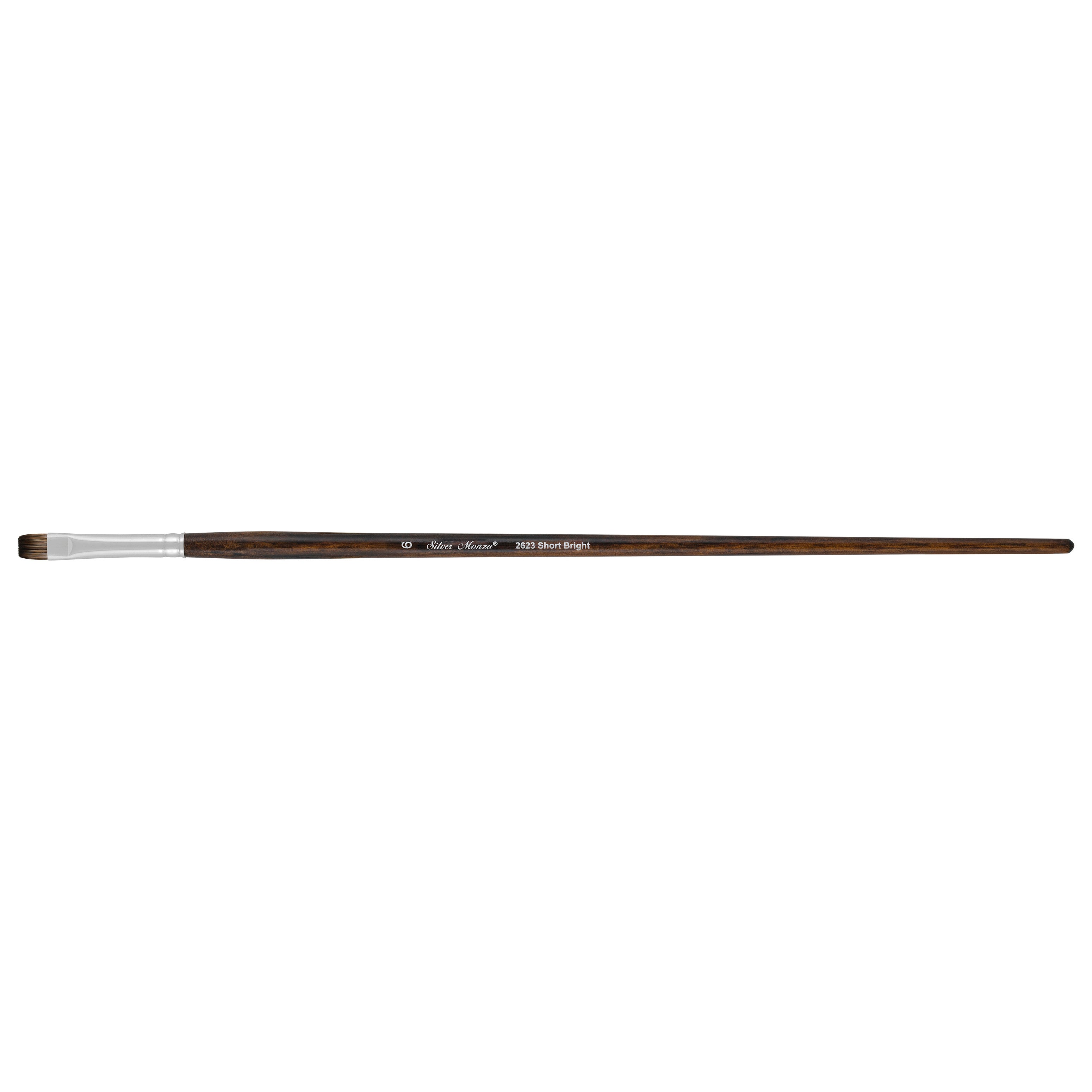 Monza® Short Bright Paintbrush | Long Handle | 2623 - Size 6