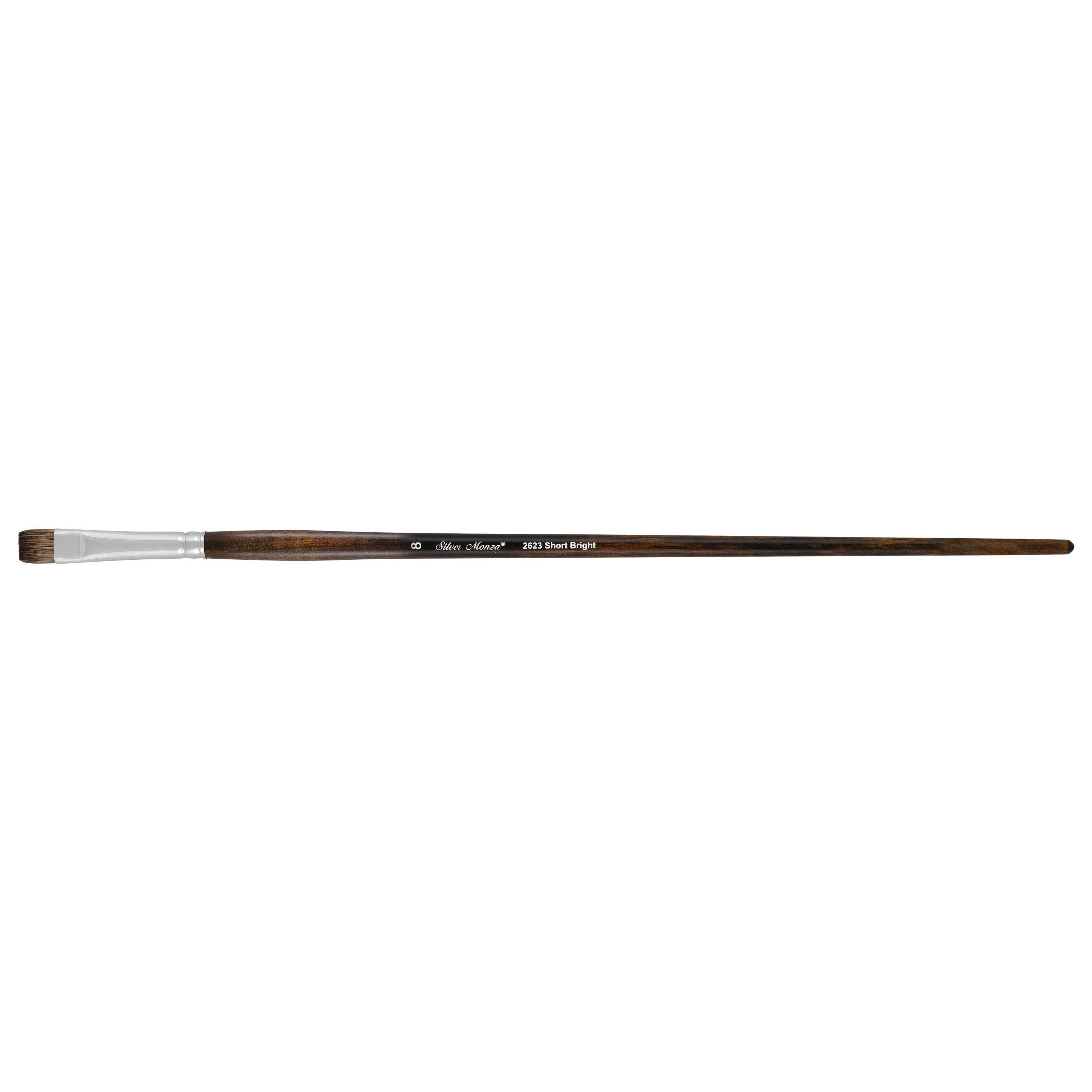 Monza® Short Bright Paintbrush | Long Handle | 2623 - Size 8