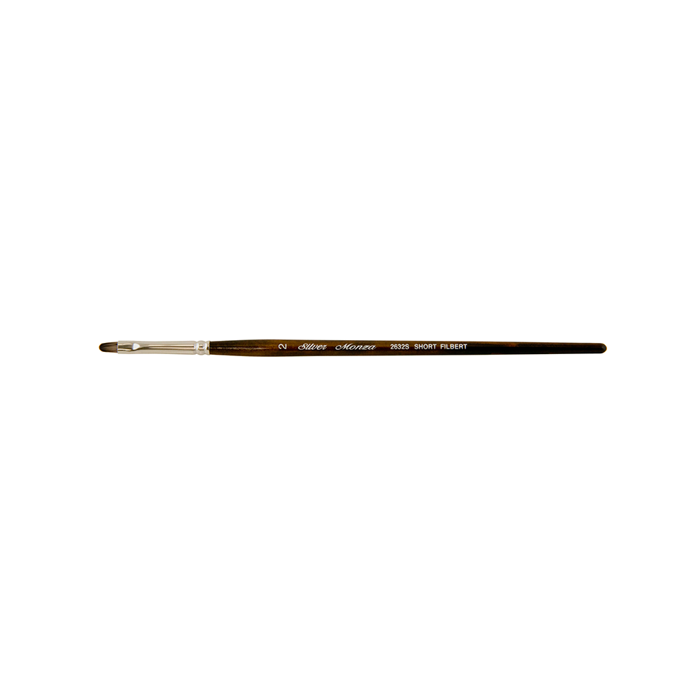 Monza® Short Filbert Paintbrush | Short Handle | 2632S - Size 2