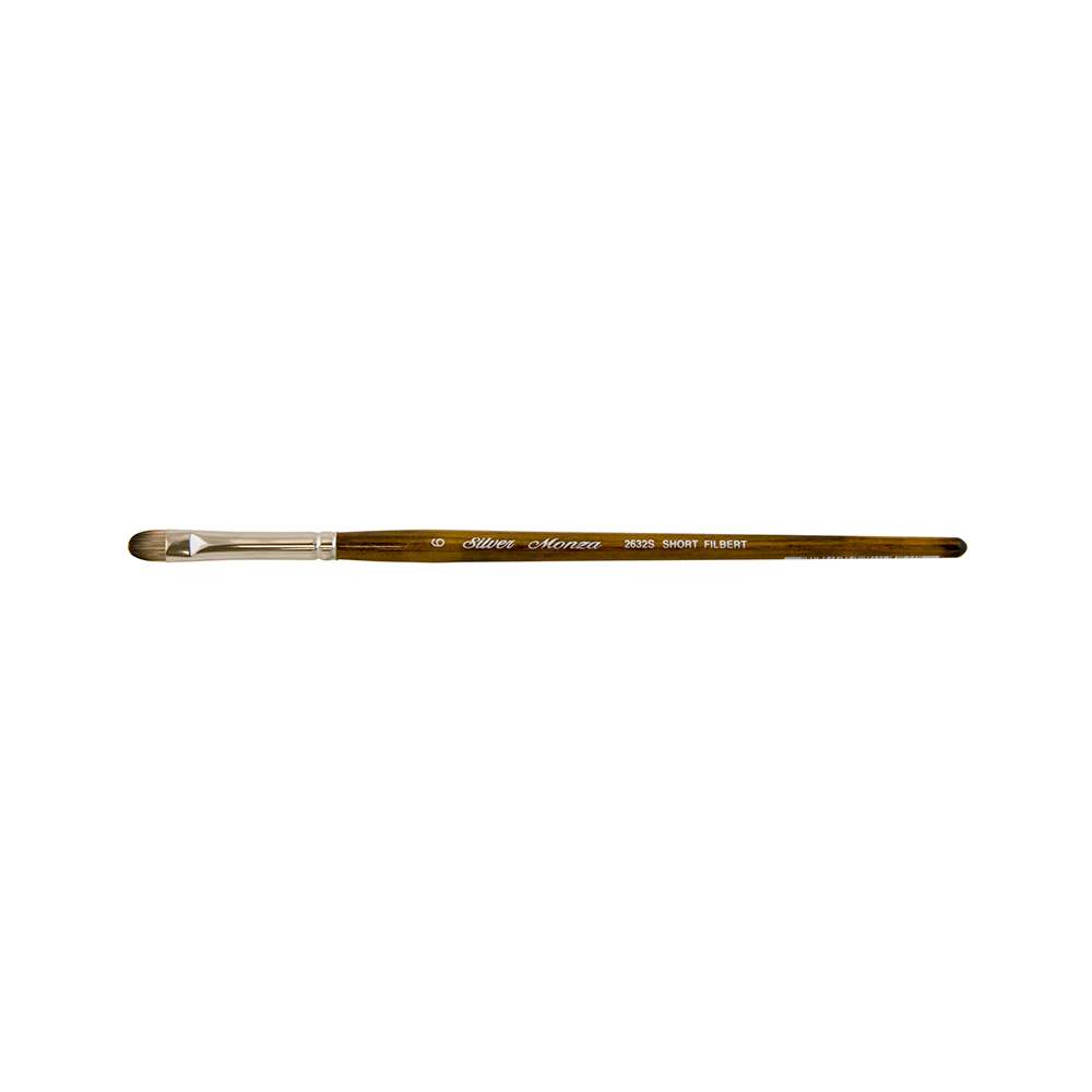 Monza® Short Filbert Paintbrush | Short Handle | 2632S - Size 6