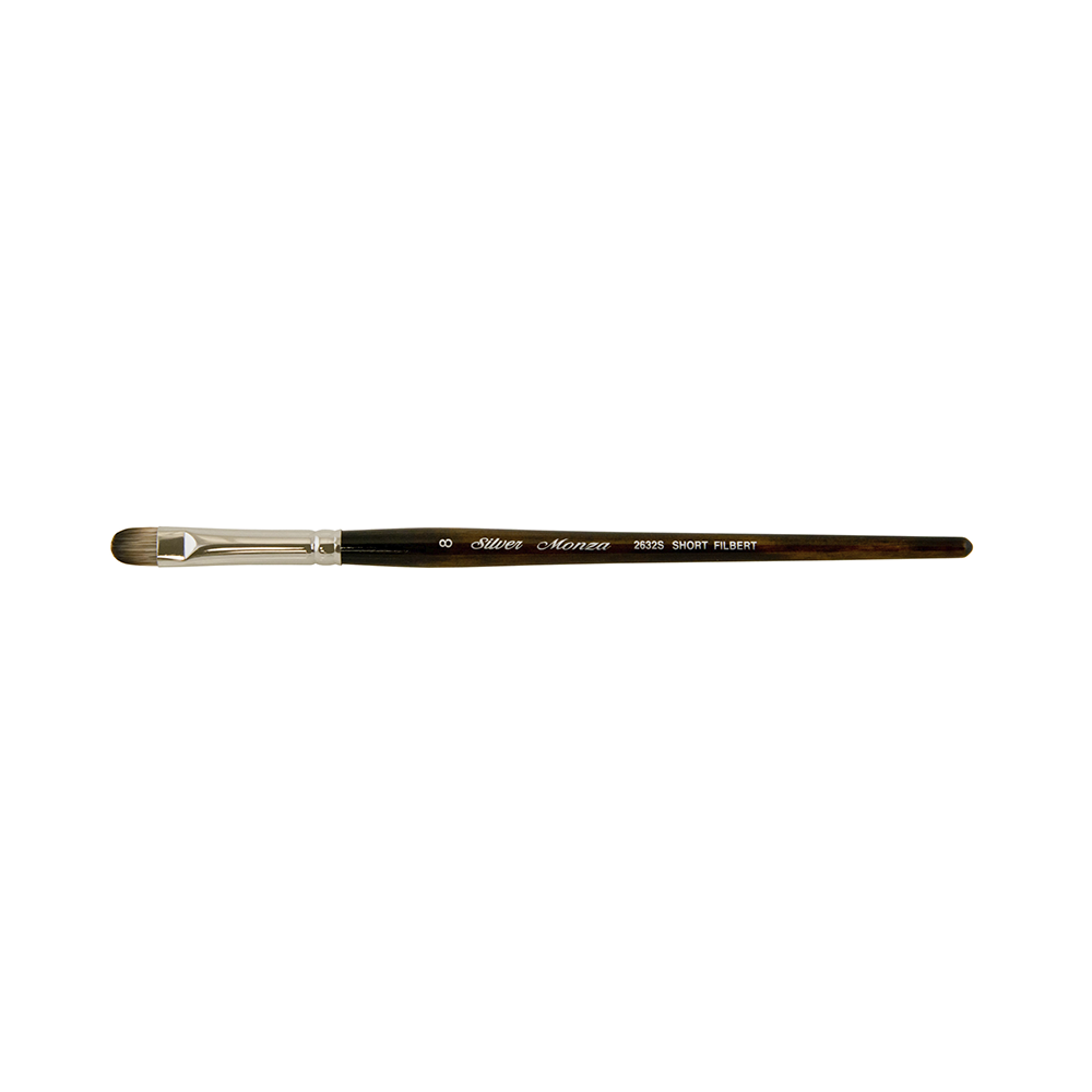 Monza® Short Filbert Paintbrush | Short Handle | 2632S - Size 8
