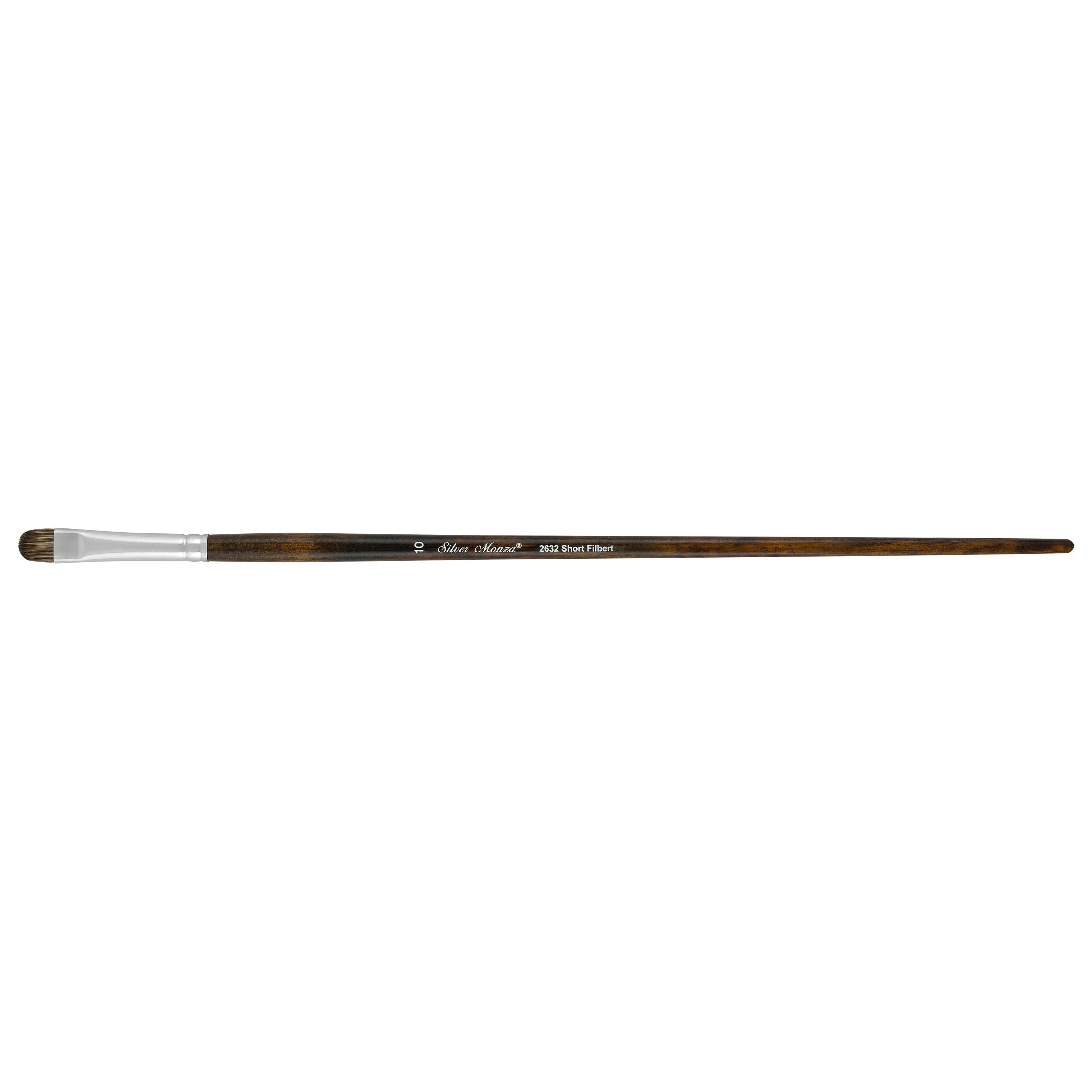 Monza® Short Filbert Paintbrush | Long Handle | 2632 - Size 10