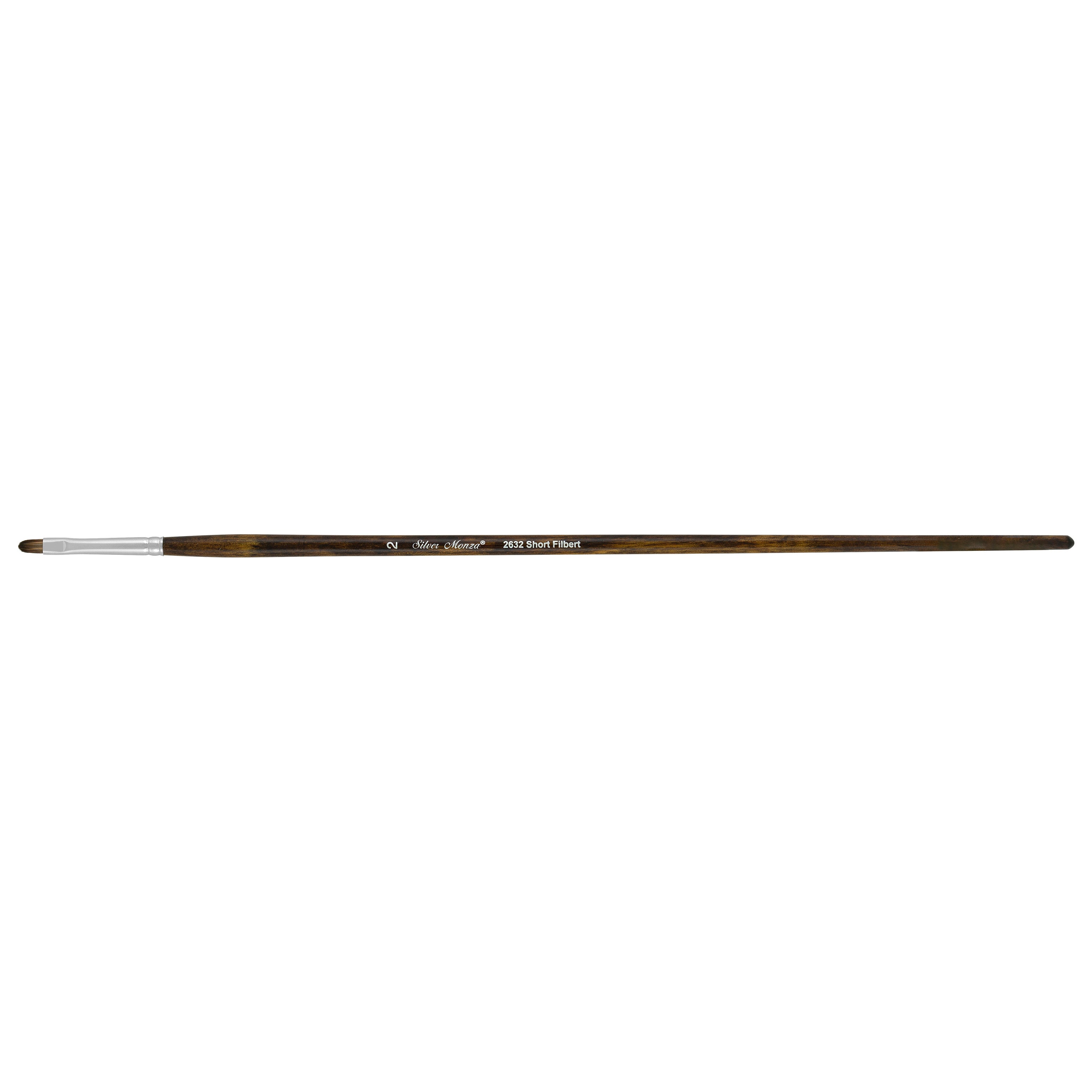 Monza® Short Filbert Paintbrush | Long Handle | 2632 - Size 2