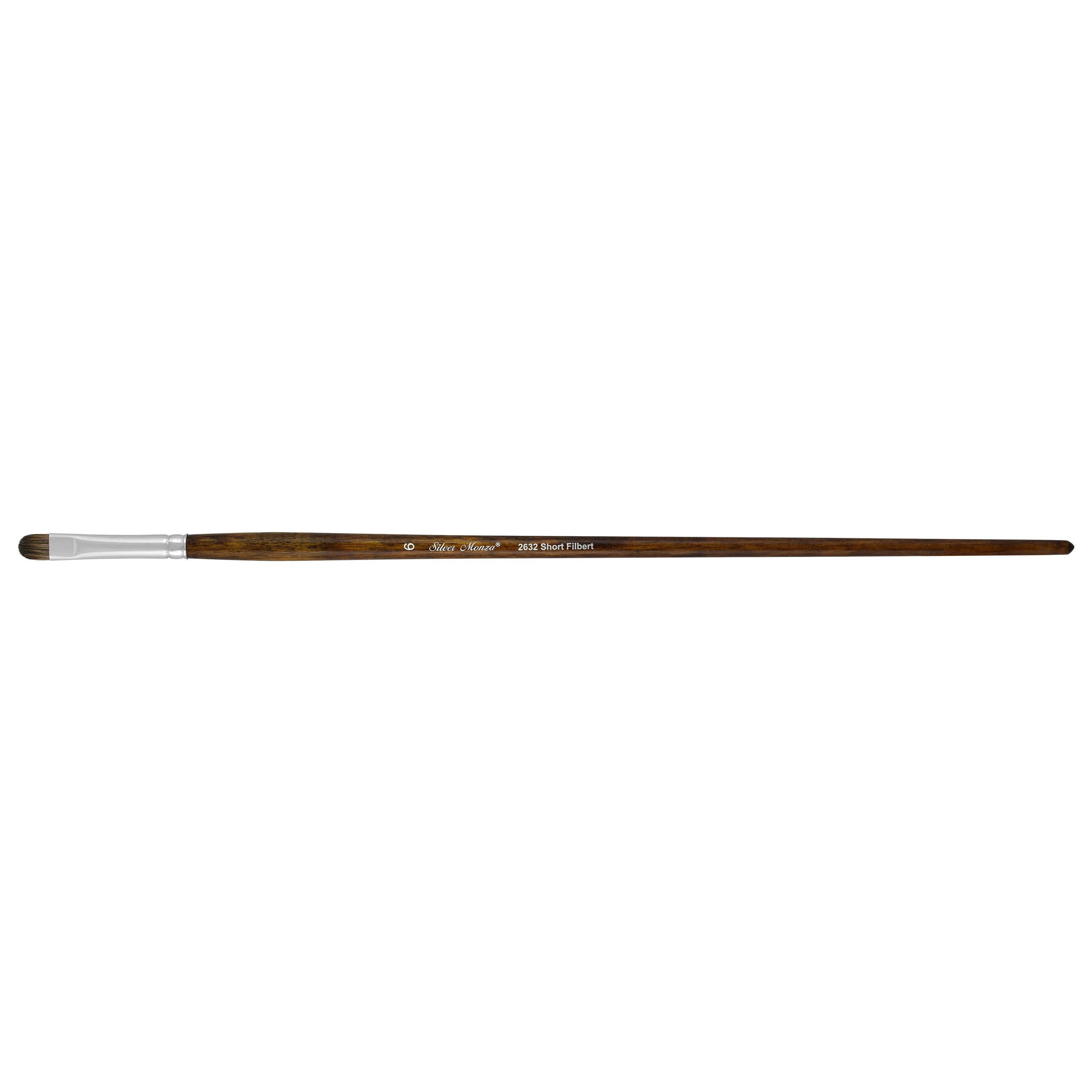 Monza® Short Filbert Paintbrush | Long Handle | 2632 - Size 6