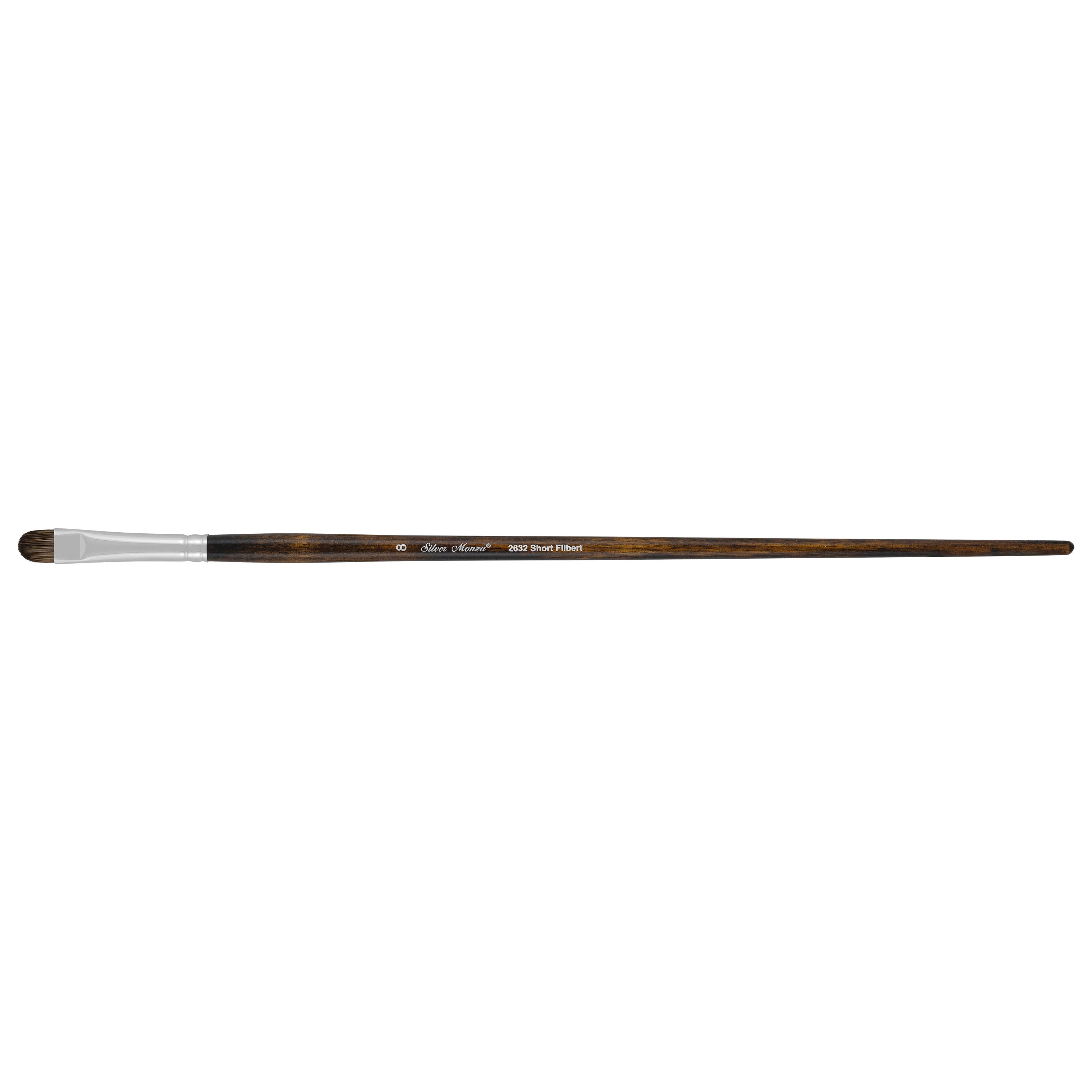 Monza® Short Filbert Paintbrush | Long Handle | 2632 - Size 8