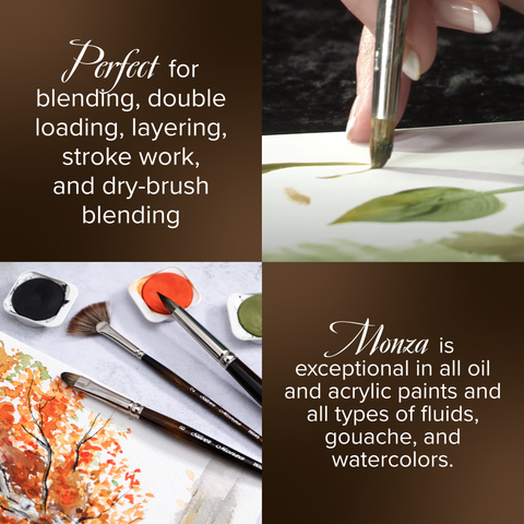Monza® Short Round Paintbrush | Short Handle | 2629S
