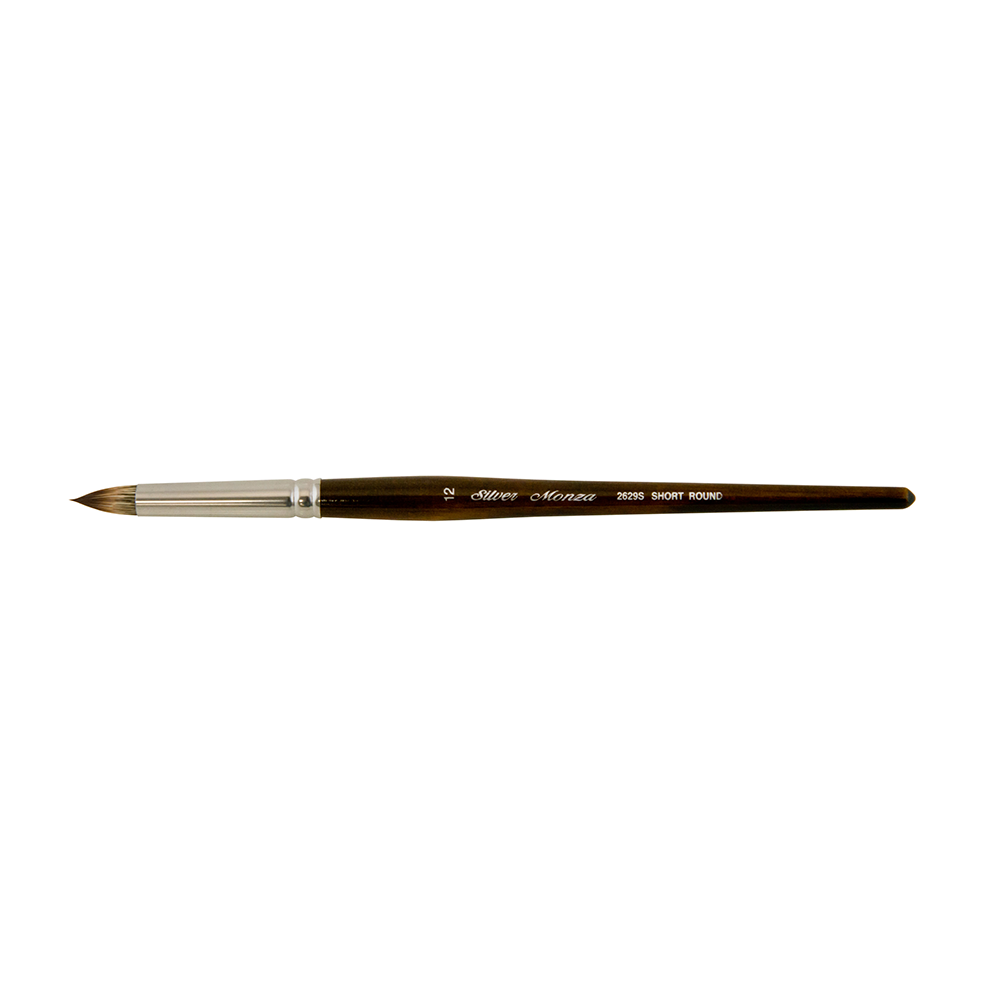 Monza® Short Round Paintbrush | Short Handle | 2629S - Size 12