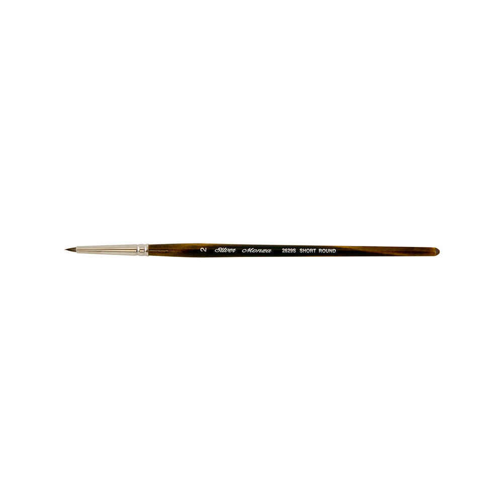 Monza® Short Round Paintbrush | Short Handle | 2629S - Size 2
