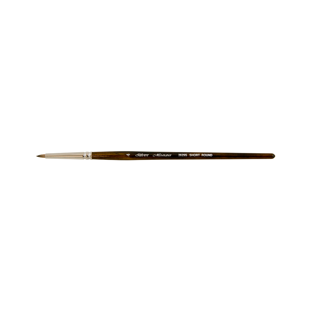 Monza® Short Round Paintbrush | Short Handle | 2629S - Size 4