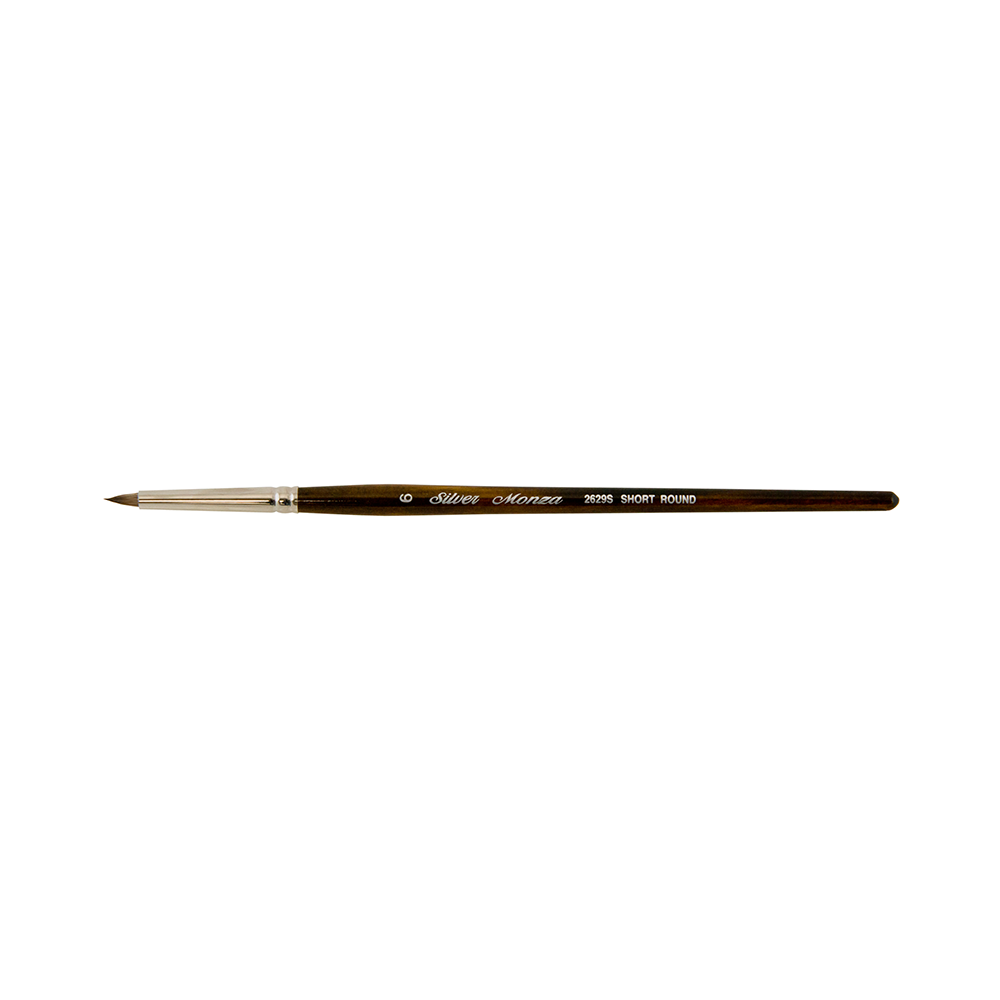 Monza® Short Round Paintbrush | Short Handle | 2629S - Size 6