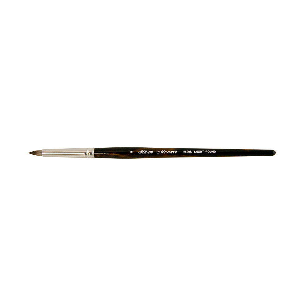 Monza® Short Round Paintbrush | Short Handle | 2629S - Size 8