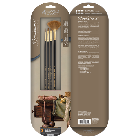 Renaissance® 4pc Red Sable Set | Long Handle | RN-7140 - Red Sable Set