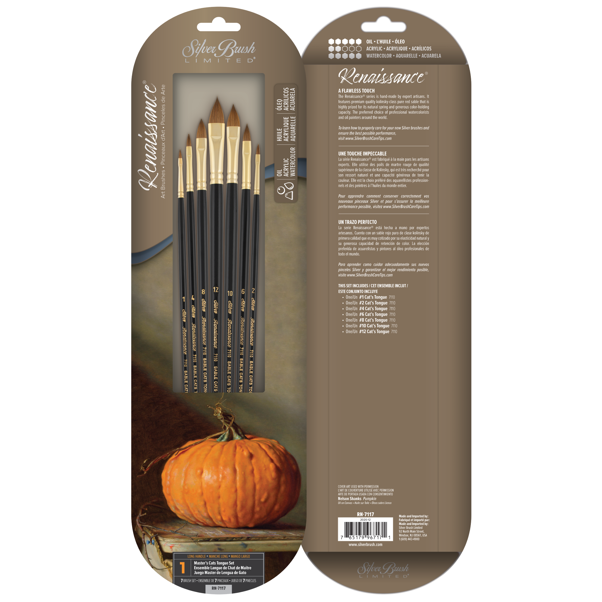 Renaissance® 7pc Cats Tongue Set | Long Handle | RN-7117 - Cats Tongue Set