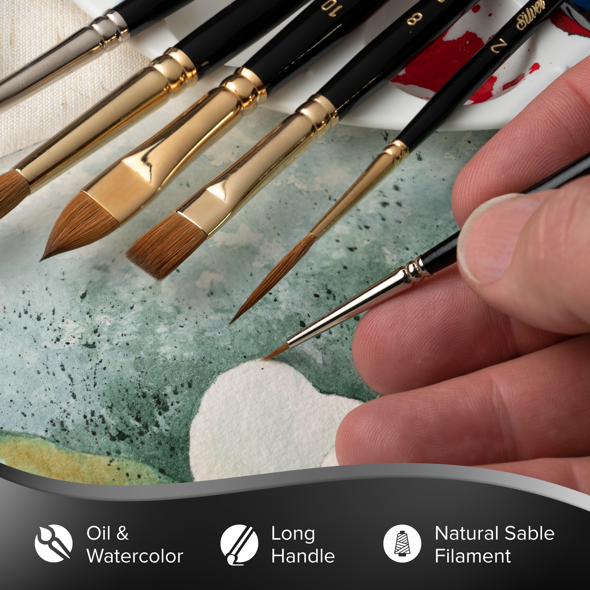 Renaissance® 7pc Cats Tongue Set | Long Handle | RN-7117 - Cats Tongue Set