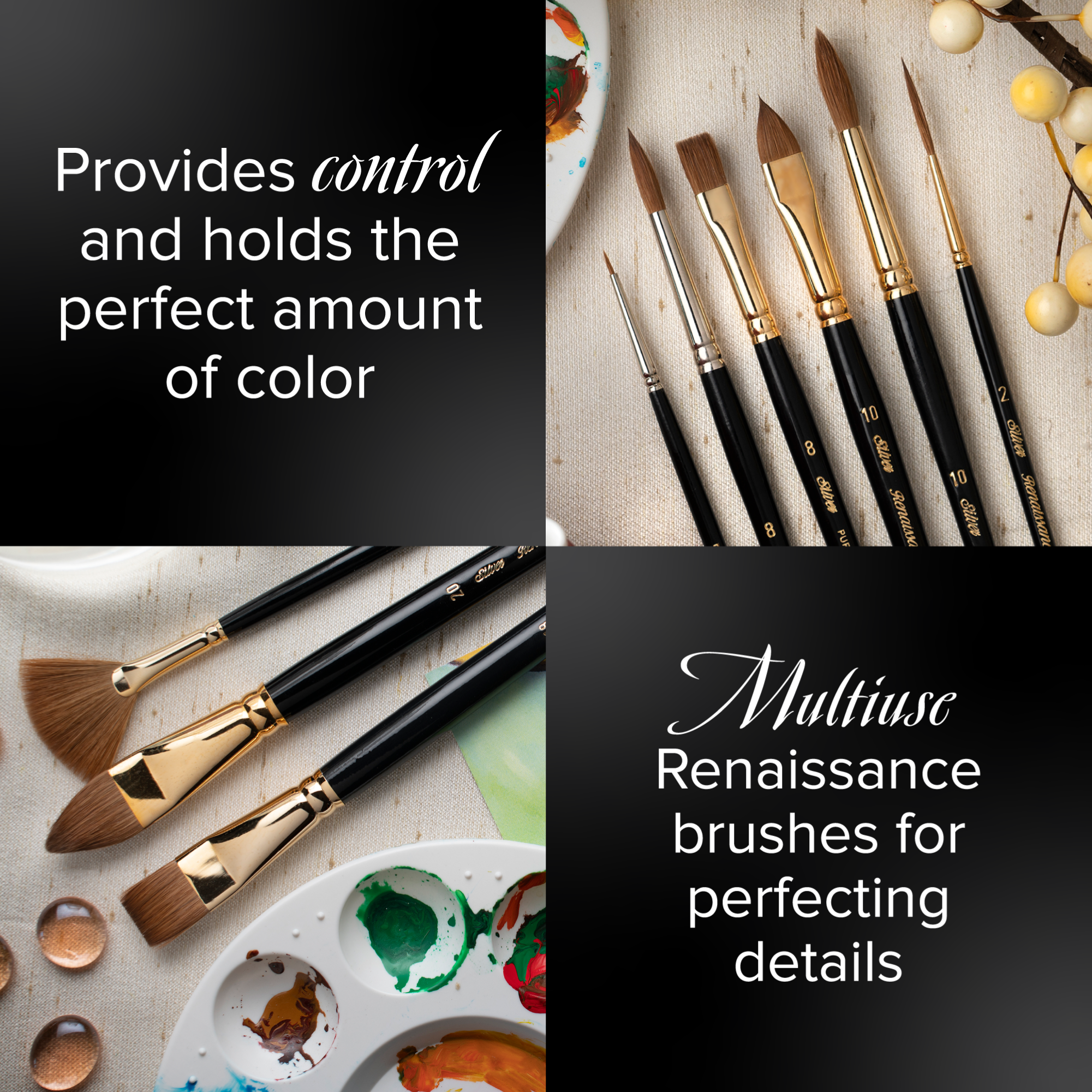 Renaissance® Cats Tongue Paintbrush | Long Handle | 7110