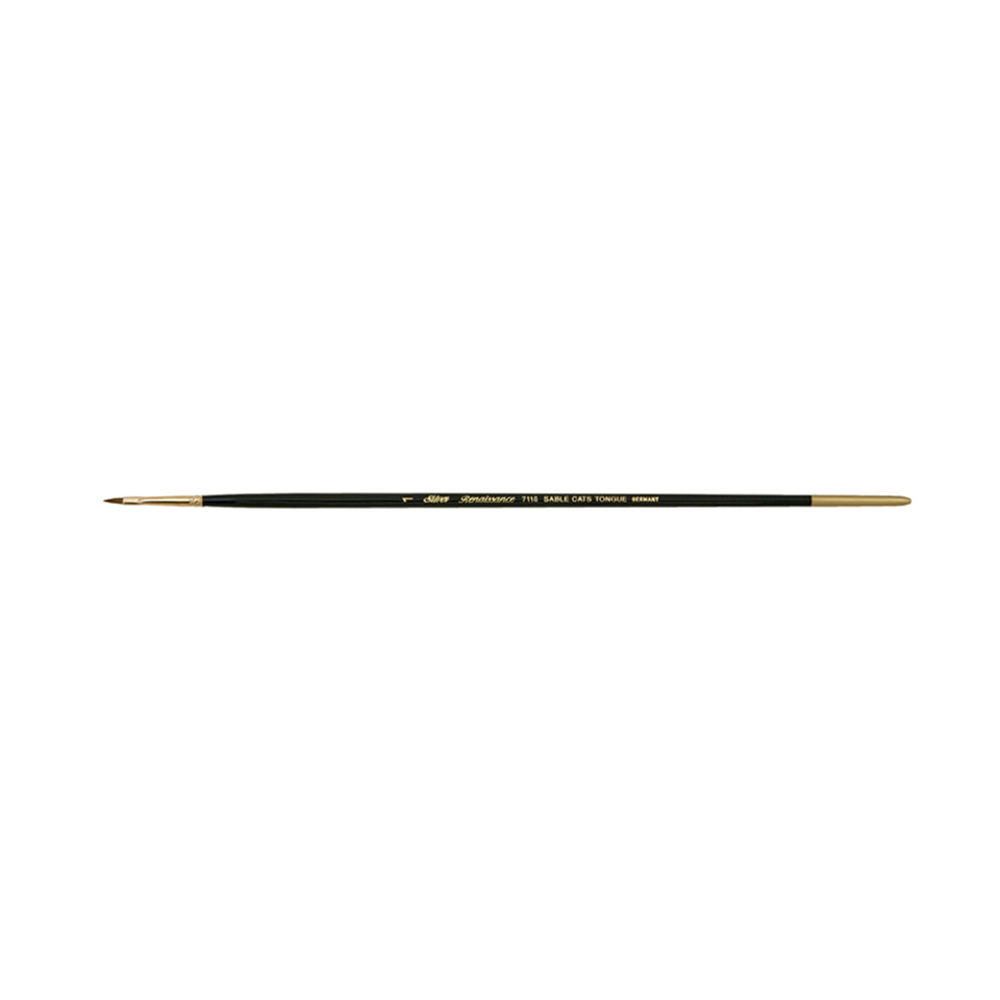 Renaissance® Cats Tongue Paintbrush | Long Handle | 7110 - Size 1