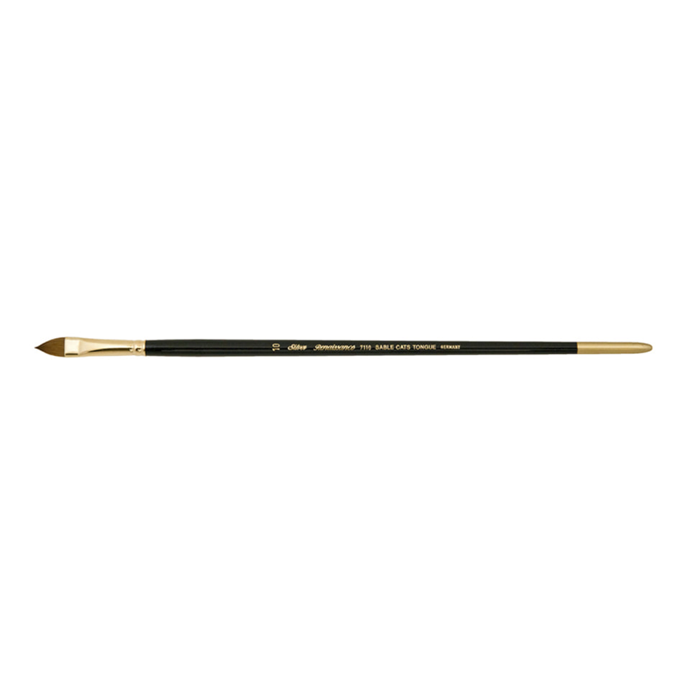 Renaissance® Cats Tongue Paintbrush | Long Handle | 7110 - Size 10