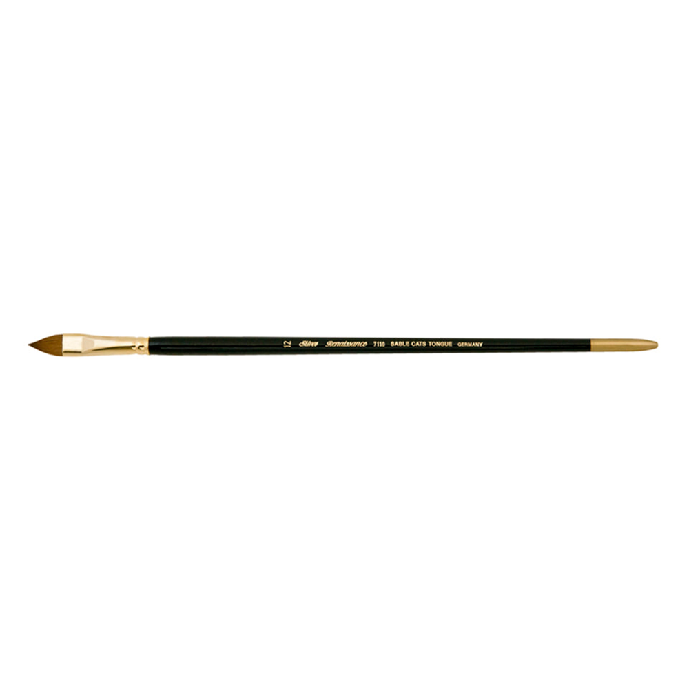 Renaissance® Cats Tongue Paintbrush | Long Handle | 7110 - Size 12