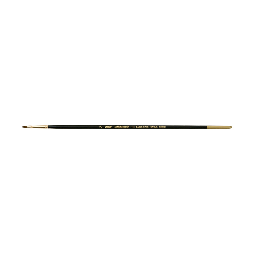 Renaissance® Cats Tongue Paintbrush | Long Handle | 7110 - Size 2