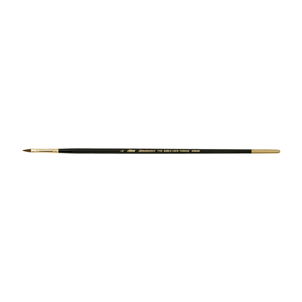 Renaissance® Cats Tongue Paintbrush | Long Handle | 7110 - Size 4