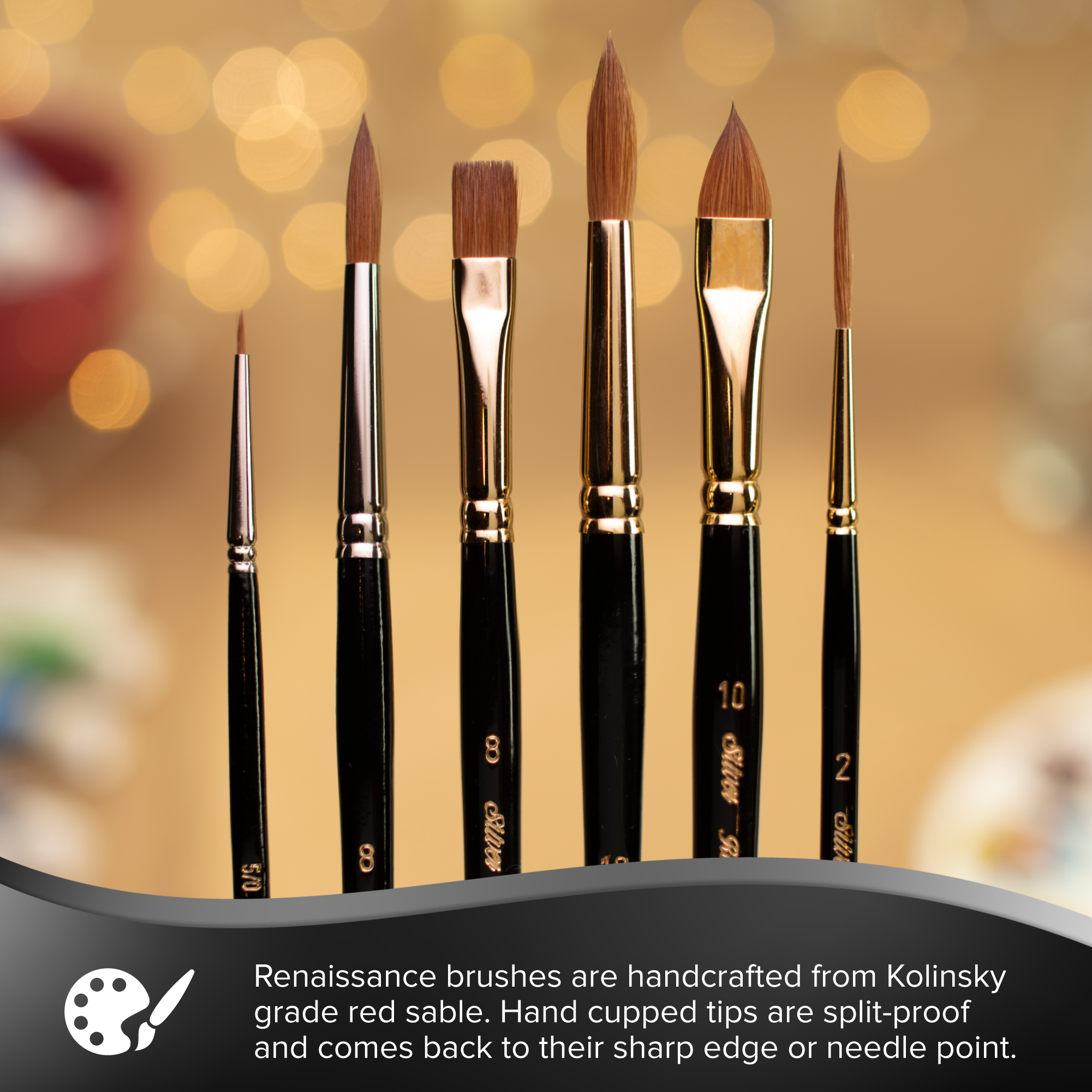 Renaissance® Cats Tongue Paintbrush | Short Handle | 7110S