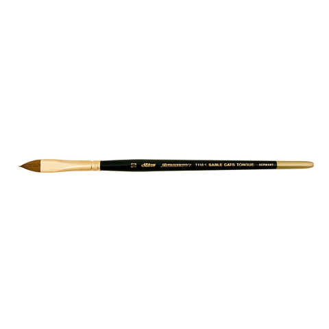Renaissance® Cats Tongue Paintbrush | Short Handle | 7110S - Size 10
