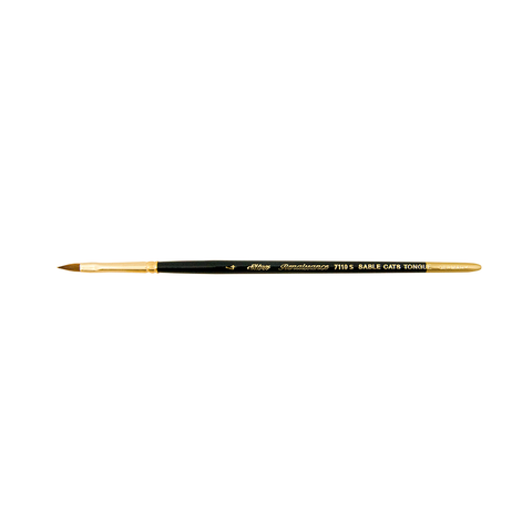 Renaissance® Cats Tongue Paintbrush | Short Handle | 7110S - Size 4