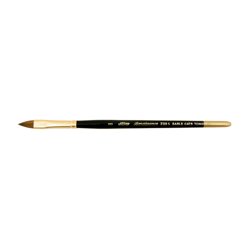 Renaissance® Cats Tongue Paintbrush | Short Handle | 7110S - Size 8