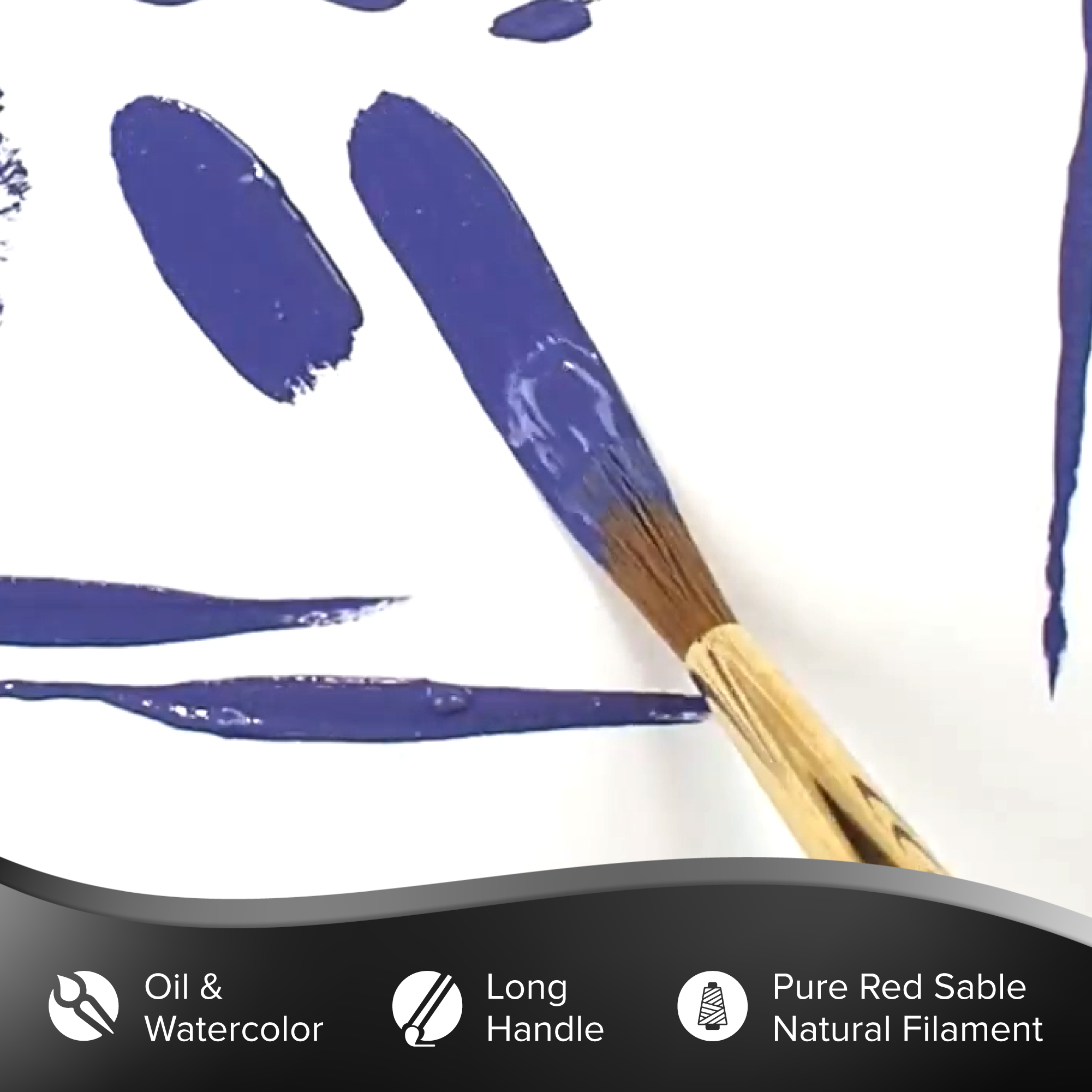 Renaissance® Round Paintbrush | Long Handle | 7100