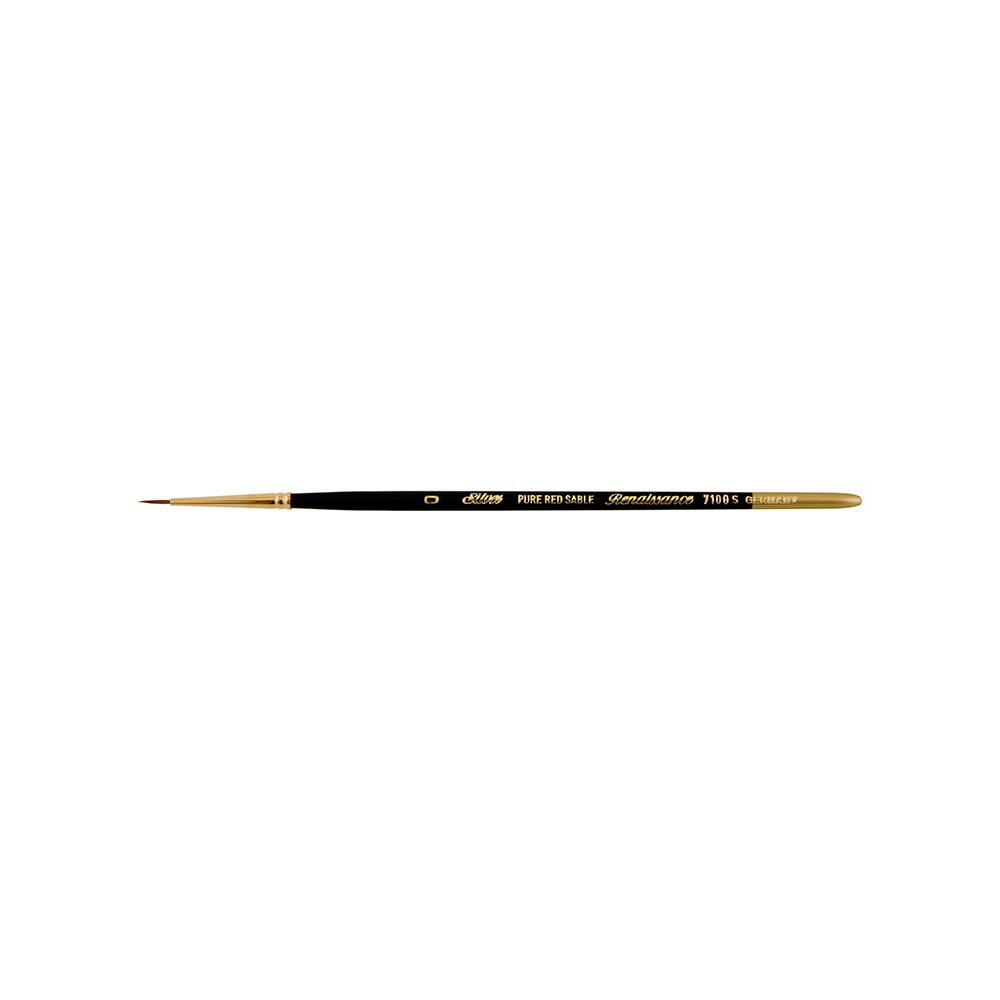 Renaissance® Round Paintbrush | Short Handle | 7100S - Size 3/0
