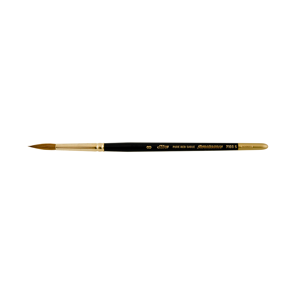 Renaissance® Round Paintbrush | Short Handle | 7100S - Size 8