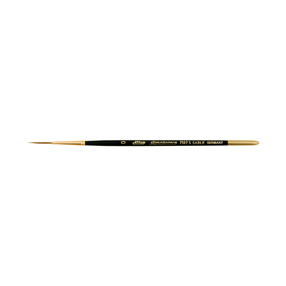 Renaissance® Script Liner Paintbrush | Short Handle | 7107S - Size