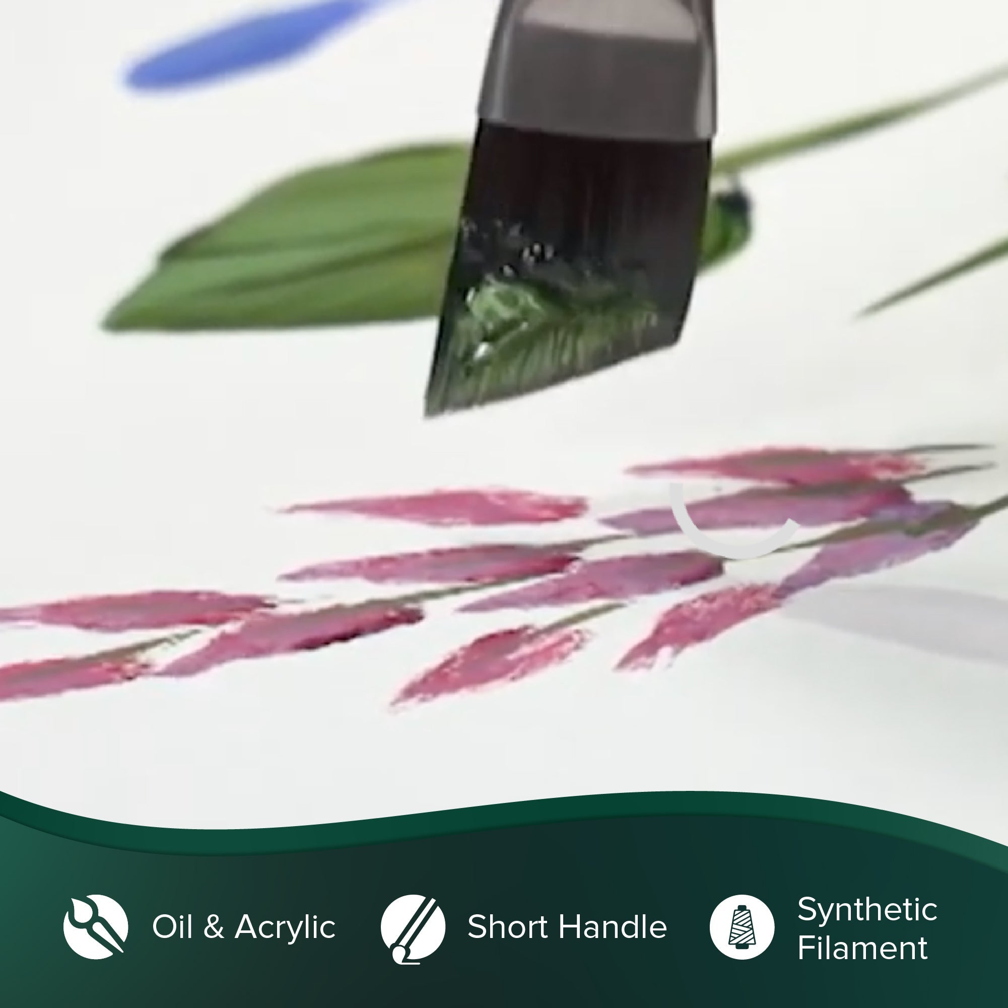 Ruby Satin® 5pc Angle Brush Set | Short Handle | RS-2551S - Short Handle Angles