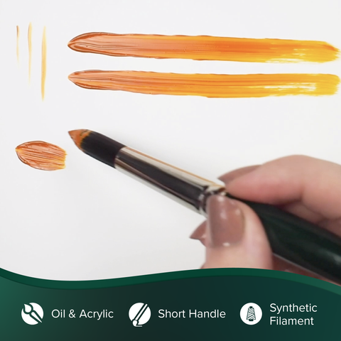 Ruby Satin® 6pc Small Round Brush Set | Short Handle | RS-2598S - Small Short Handle Rounds