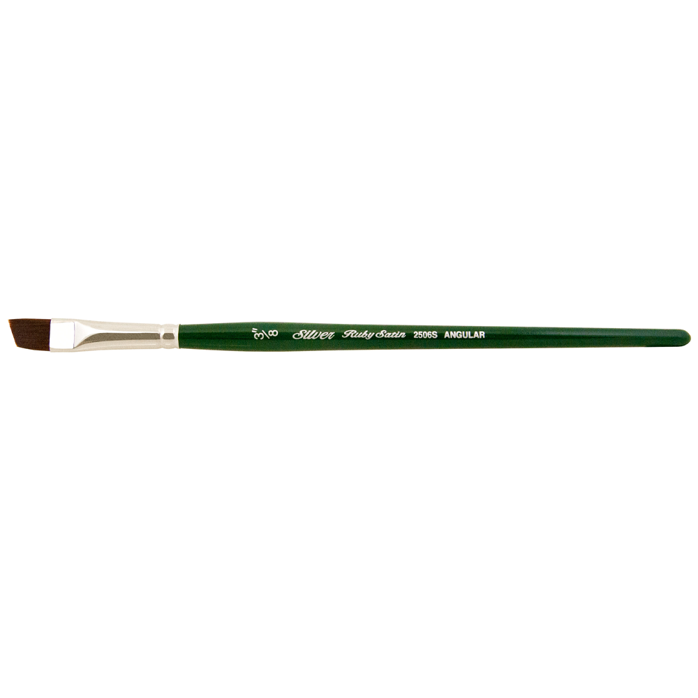 Ruby Satin® Angle Paintbrush | Short Handle | 2506S - Size 3/8 Inch