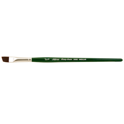 Ruby Satin® Angle Paintbrush | Short Handle | 2506S - Size 3/8 Inch