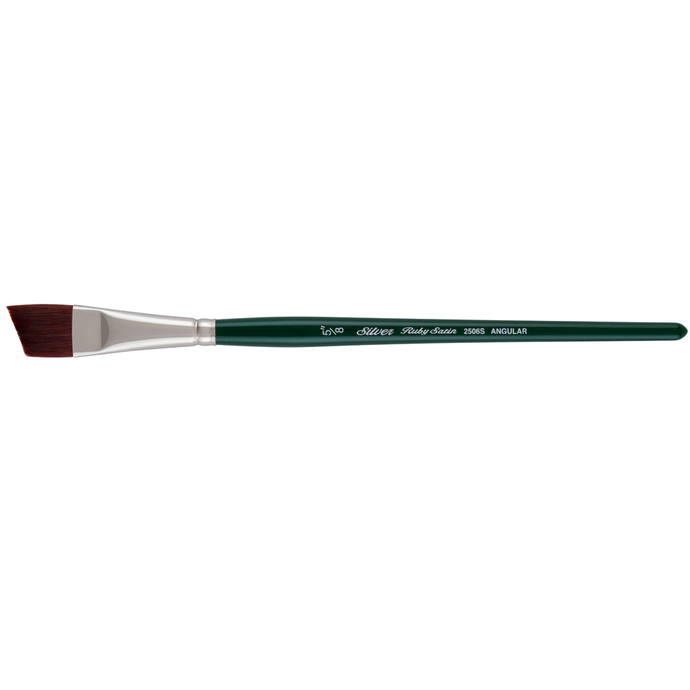 Ruby Satin® Angle Paintbrush | Short Handle | 2506S - Size 5/8 Inch